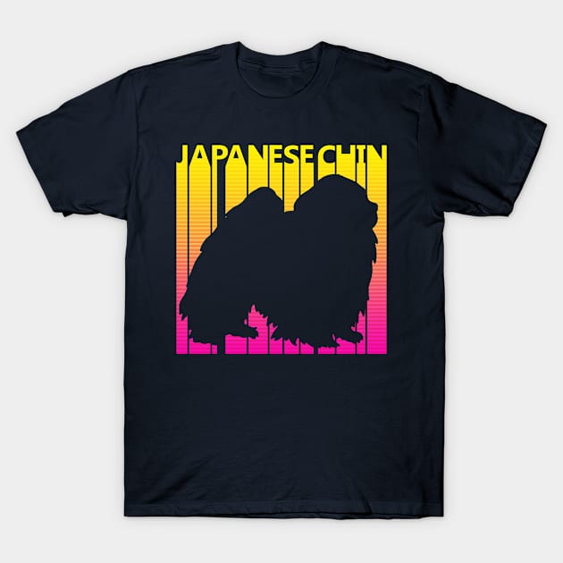 Funny Japanese Chin Dog Retro 1980s Gift T-Shirt by GWENT